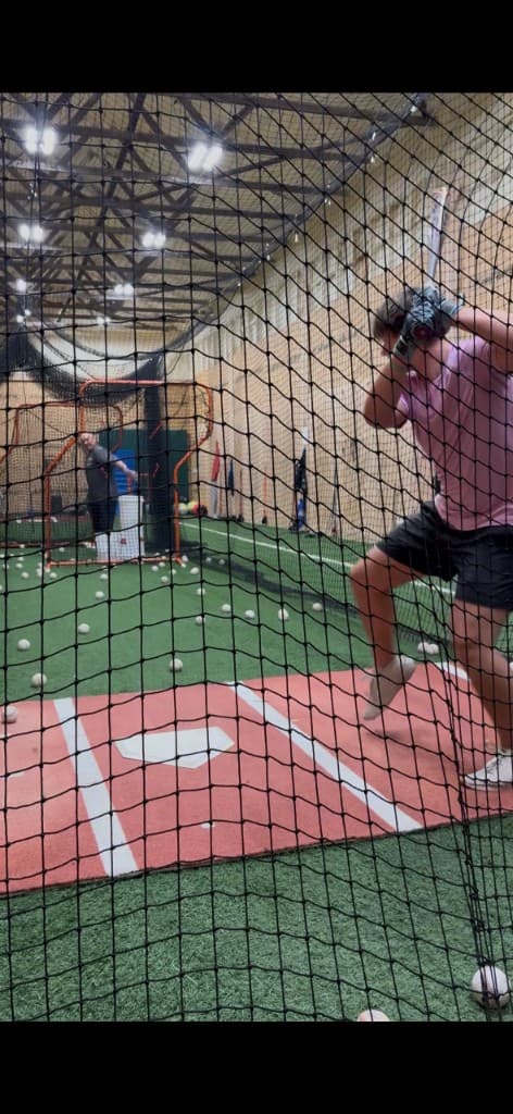 Hitting practice in the ZL1 training tunnel